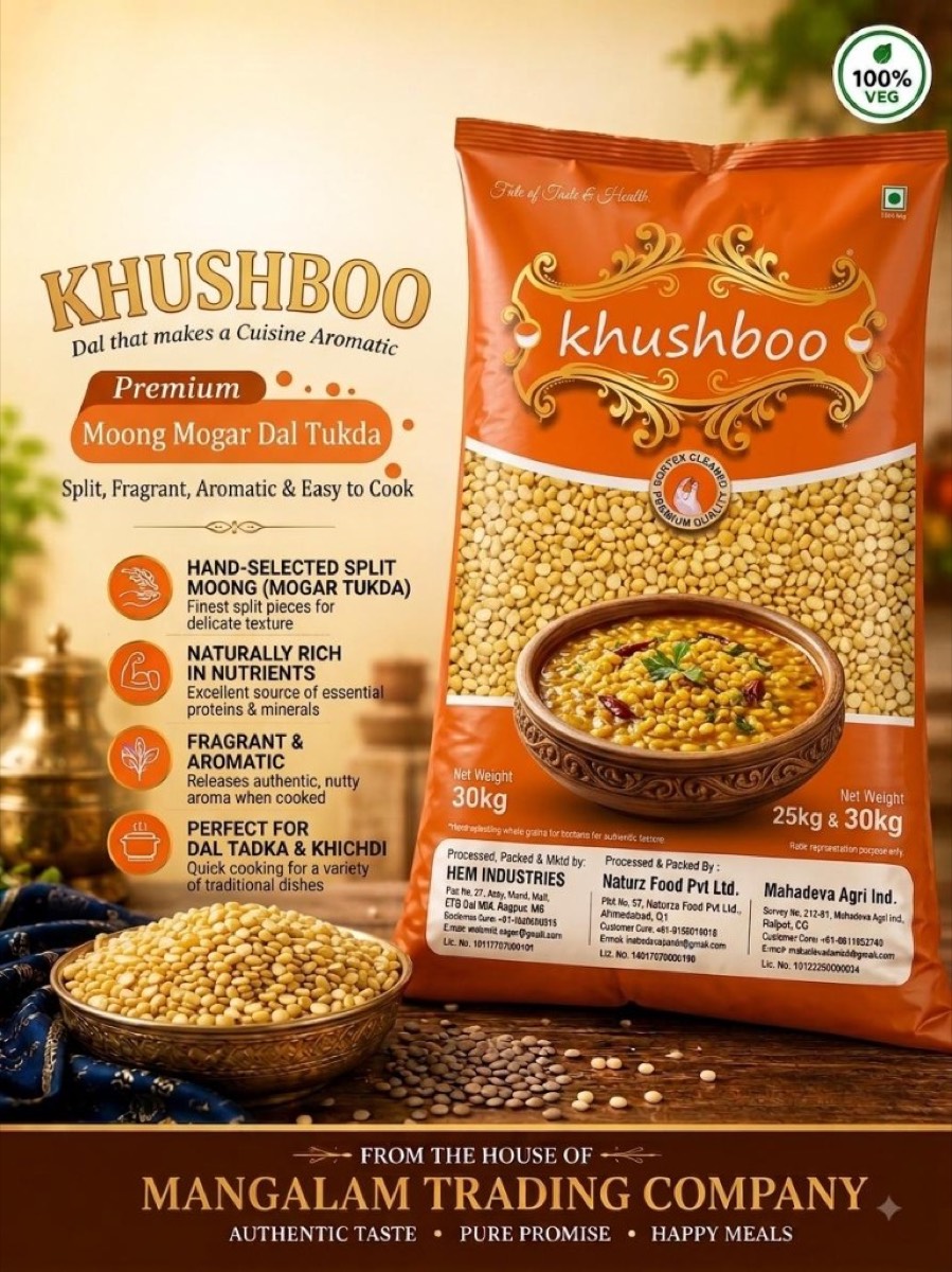 Khushboo Moong Mogar Dal Tukda 30kg